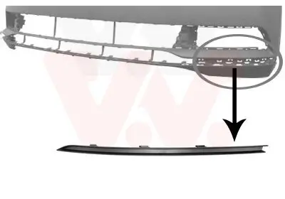 Zier-/Schutzleiste, Stoßfänger vorne links außen VAN WEZEL 5742581 Bild Zier-/Schutzleiste, Stoßfänger vorne links außen VAN WEZEL 5742581