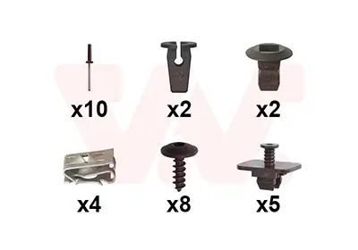 Montagesatz, Stoßfänger hinten VAN WEZEL 5742793
