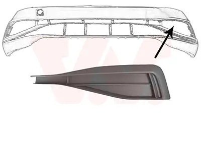 Lüftungsgitter, Stoßfänger vorne links VAN WEZEL 5749593
