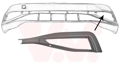 Lüftungsgitter, Stoßfänger vorne links VAN WEZEL 5749595