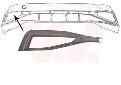 Lüftungsgitter, Stoßfänger vorne rechts VAN WEZEL 5749596