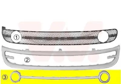 Lüftungsgitter, Stoßfänger VAN WEZEL 5803589