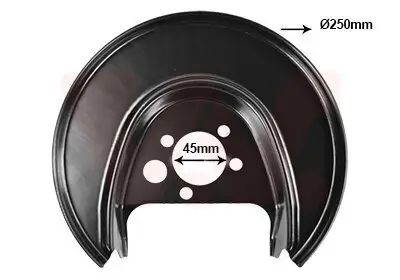 Spritzblech, Bremsscheibe Hinterachse rechts VAN WEZEL 5817374