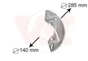 Spritzblech, Bremsscheibe Vorderachse links Vorderachse rechts VAN WEZEL 5826371