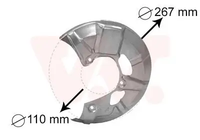 Spritzblech, Bremsscheibe Vorderachse links VAN WEZEL 5830371