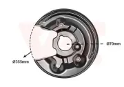 Spritzblech, Bremsscheibe Hinterachse links VAN WEZEL 5839373
