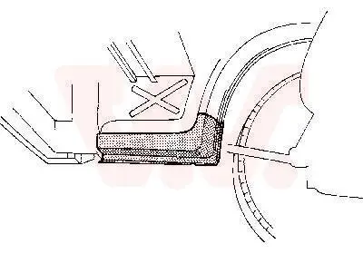 Einstiegsblech links innen seitlicher Einbau VAN WEZEL 5858301 Bild Einstiegsblech links innen seitlicher Einbau VAN WEZEL 5858301