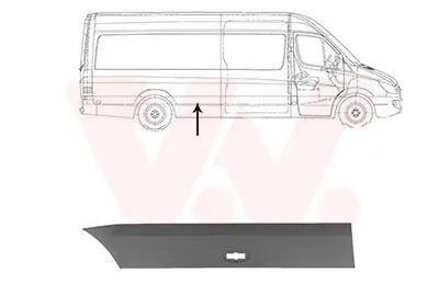 Zier-/Schutzleiste, Seitenwand rechts vor der Achse seitlicher Einbau VAN WEZEL 5862428 Bild Zier-/Schutzleiste, Seitenwand rechts vor der Achse seitlicher Einbau VAN WEZEL 5862428