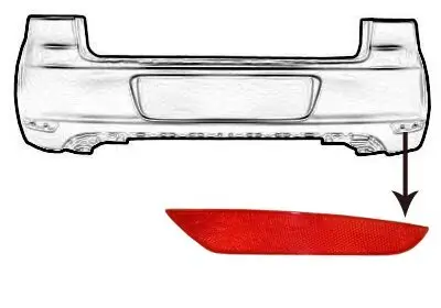 Rückstrahler rechts Stoßfänger VAN WEZEL 5863940