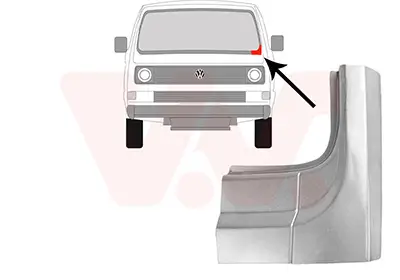 Frontscheibenrahmen links unten VAN WEZEL 5870151