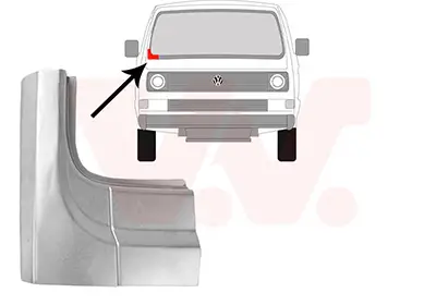 Frontscheibenrahmen rechts unten VAN WEZEL 5870152 Bild Frontscheibenrahmen rechts unten VAN WEZEL 5870152