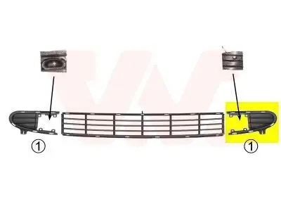 Lüftungsgitter, Stoßfänger vorne links VAN WEZEL 5878591