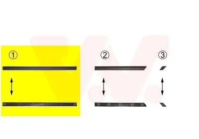 Zier-/Schutzleiste, Tür VAN WEZEL 5880423 Bild Zier-/Schutzleiste, Tür VAN WEZEL 5880423