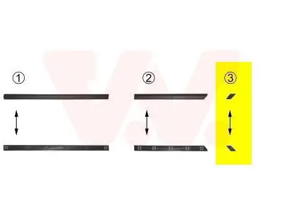 Zier-/Schutzleiste, Seitenwand VAN WEZEL 5880429 Bild Zier-/Schutzleiste, Seitenwand VAN WEZEL 5880429