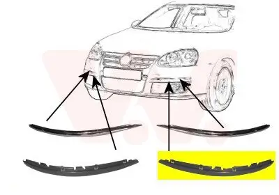 Zier-/Schutzleiste, Stoßfänger vorne links VAN WEZEL 5886481 Bild Zier-/Schutzleiste, Stoßfänger vorne links VAN WEZEL 5886481