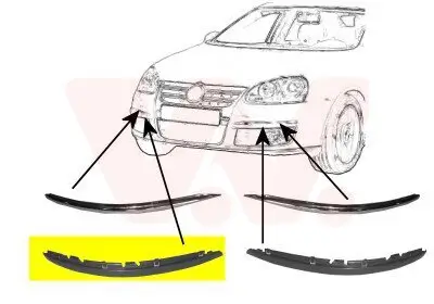 Zier-/Schutzleiste, Stoßfänger vorne rechts VAN WEZEL 5886482 Bild Zier-/Schutzleiste, Stoßfänger vorne rechts VAN WEZEL 5886482