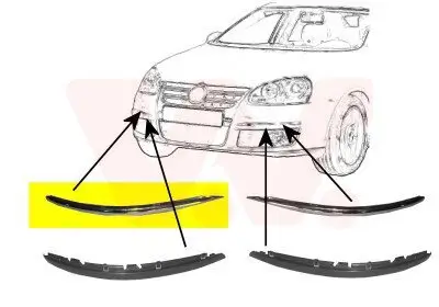 Zier-/Schutzleiste, Stoßfänger vorne rechts VAN WEZEL 5886484 Bild Zier-/Schutzleiste, Stoßfänger vorne rechts VAN WEZEL 5886484