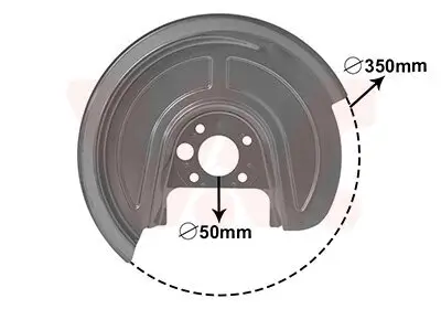 Spritzblech, Bremsscheibe Hinterachse rechts VAN WEZEL 5892374