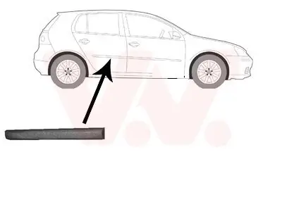 Zier-/Schutzleiste, Tür hinten rechts VAN WEZEL 5894406 Bild Zier-/Schutzleiste, Tür hinten rechts VAN WEZEL 5894406
