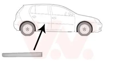 Zier-/Schutzleiste, Tür hinten rechts VAN WEZEL 5894426