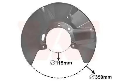 Spritzblech, Bremsscheibe Vorderachse links VAN WEZEL 5897371 Bild Spritzblech, Bremsscheibe Vorderachse links VAN WEZEL 5897371
