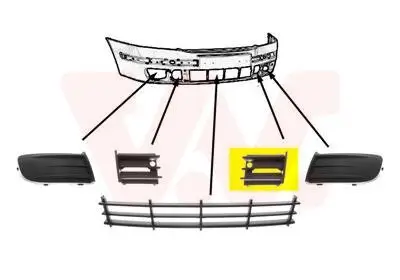Lüftungsgitter, Stoßfänger VAN WEZEL 7622593
