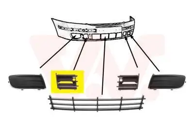 Lüftungsgitter, Stoßfänger vorne rechts VAN WEZEL 7622594 Bild Lüftungsgitter, Stoßfänger vorne rechts VAN WEZEL 7622594