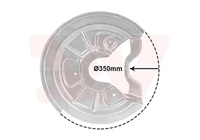 Spritzblech, Bremsscheibe Hinterachse rechts VAN WEZEL 7623372 Bild Spritzblech, Bremsscheibe Hinterachse rechts VAN WEZEL 7623372