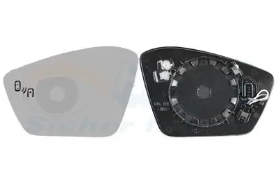 Spiegelglas, Außenspiegel links VAN WEZEL 7638835