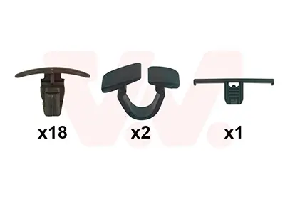 Montagesatz, Motorhaube vorne VAN WEZEL 7644797