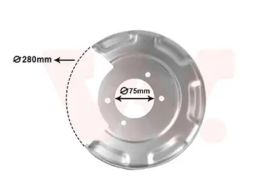 Spritzblech, Bremsscheibe Hinterachse links VAN WEZEL 8244373
