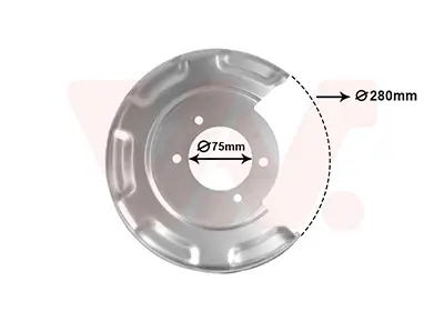 Spritzblech, Bremsscheibe Hinterachse rechts VAN WEZEL 8244374 Bild Spritzblech, Bremsscheibe Hinterachse rechts VAN WEZEL 8244374