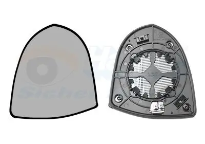 Spiegelglas, Außenspiegel rechts VAN WEZEL 8384838