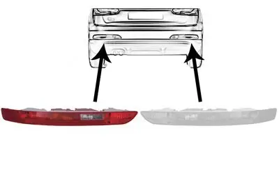 Heckleuchte links Stoßfänger VAN WEZEL 0370929