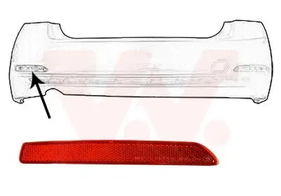 Rückstrahler links Stoßfänger VAN WEZEL 0693939