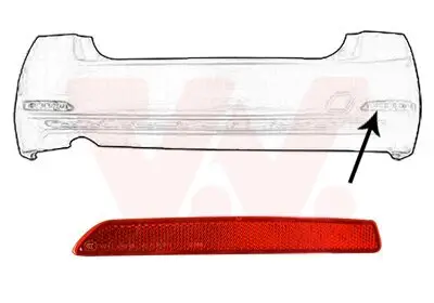 Rückstrahler rechts Stoßfänger VAN WEZEL 0693940