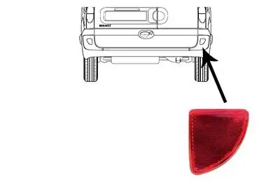 Rückstrahler hinten rechts Stoßfänger VAN WEZEL 4310940 Bild Rückstrahler hinten rechts Stoßfänger VAN WEZEL 4310940