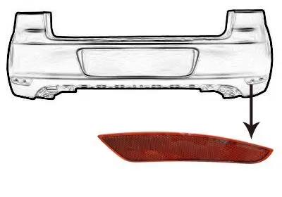 Rückstrahler rechts Stoßfänger VAN WEZEL 5863930 Bild Rückstrahler rechts Stoßfänger VAN WEZEL 5863930