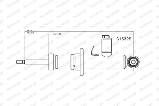 Stoßdämpfer Hinterachse MONROE C1532S Bild Stoßdämpfer Hinterachse MONROE C1532S