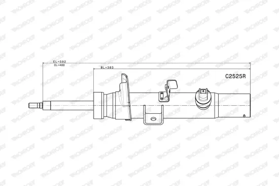 Stoßdämpfer Vorderachse rechts MONROE C2525R Bild Stoßdämpfer Vorderachse rechts MONROE C2525R