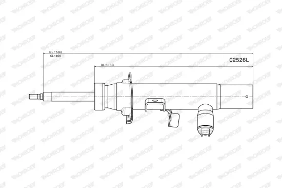 Stoßdämpfer Vorderachse links MONROE C2526L Bild Stoßdämpfer Vorderachse links MONROE C2526L