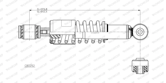Dämpfer, Fahrerhauslagerung MONROE CB0292 Bild Dämpfer, Fahrerhauslagerung MONROE CB0292