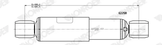 Stoßdämpfer Hinterachse MONROE G2258 Bild Stoßdämpfer Hinterachse MONROE G2258