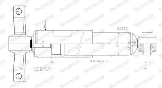 Stoßdämpfer Hinterachse MONROE G2259 Bild Stoßdämpfer Hinterachse MONROE G2259