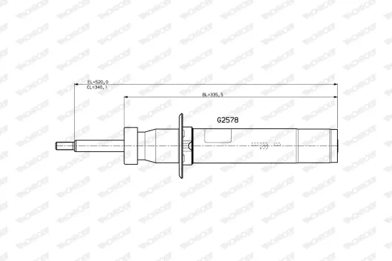 Stoßdämpfer Vorderachse MONROE G2578 Bild Stoßdämpfer Vorderachse MONROE G2578