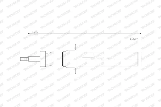 Stoßdämpfer Vorderachse MONROE G2581 Bild Stoßdämpfer Vorderachse MONROE G2581