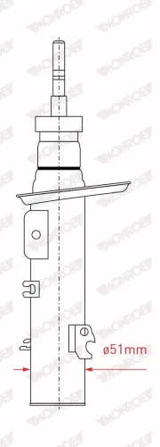 Stoßdämpfer Vorderachse links MONROE G8207 Bild Stoßdämpfer Vorderachse links MONROE G8207