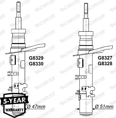 Stoßdämpfer MONROE G8329 Bild Stoßdämpfer MONROE G8329