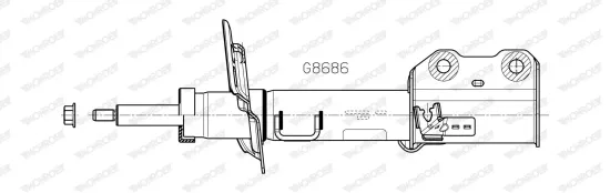 Stoßdämpfer Vorderachse rechts MONROE G8686 Bild Stoßdämpfer Vorderachse rechts MONROE G8686