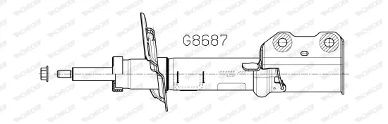 Stoßdämpfer Vorderachse links MONROE G8687 Bild Stoßdämpfer Vorderachse links MONROE G8687